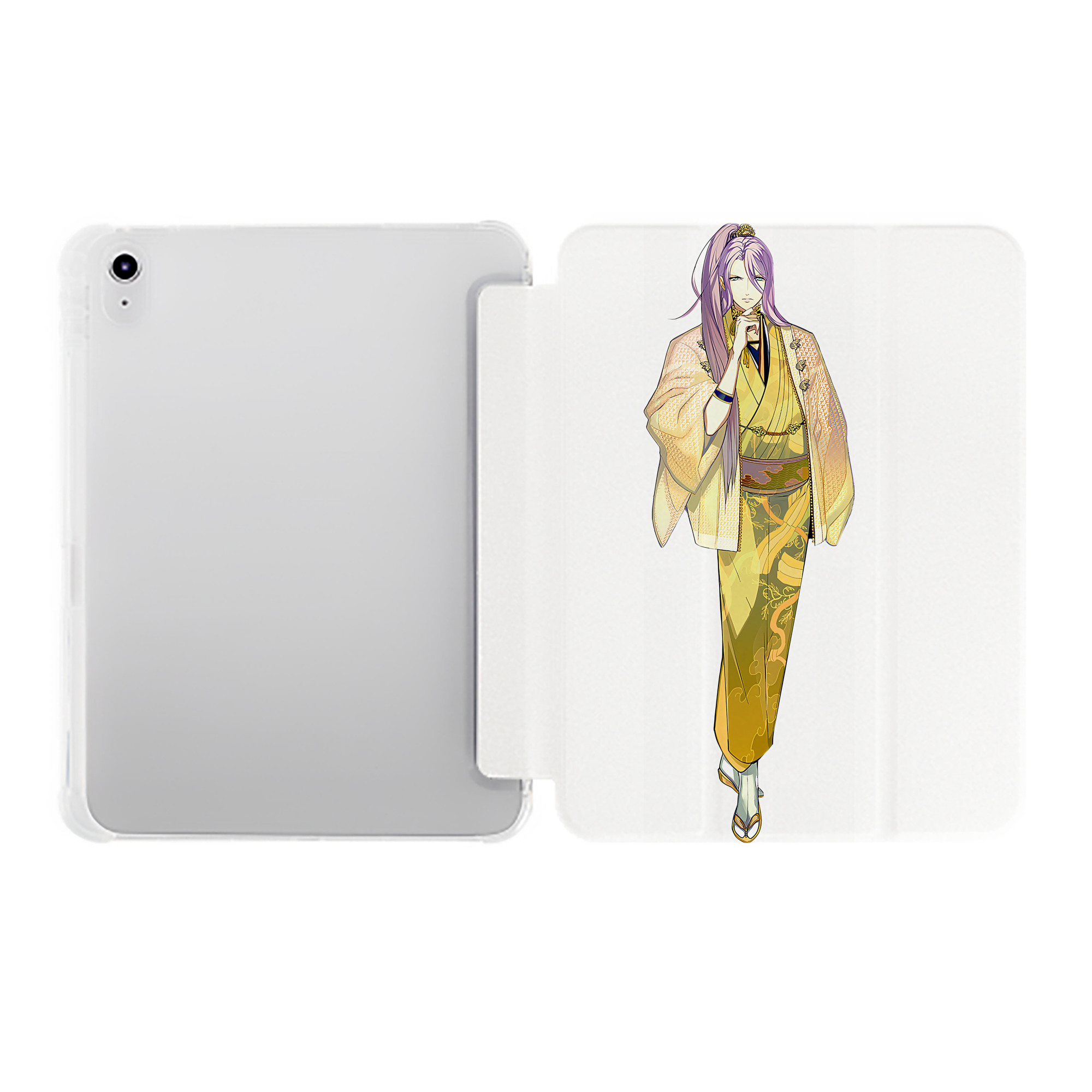 （画像用） 刀剣乱舞 Touken Ranbu IPad ケース ペン収納付き 三つ折りスタンド PUレザー×シリコン 対応機種9.5/10.5/10.9インチ